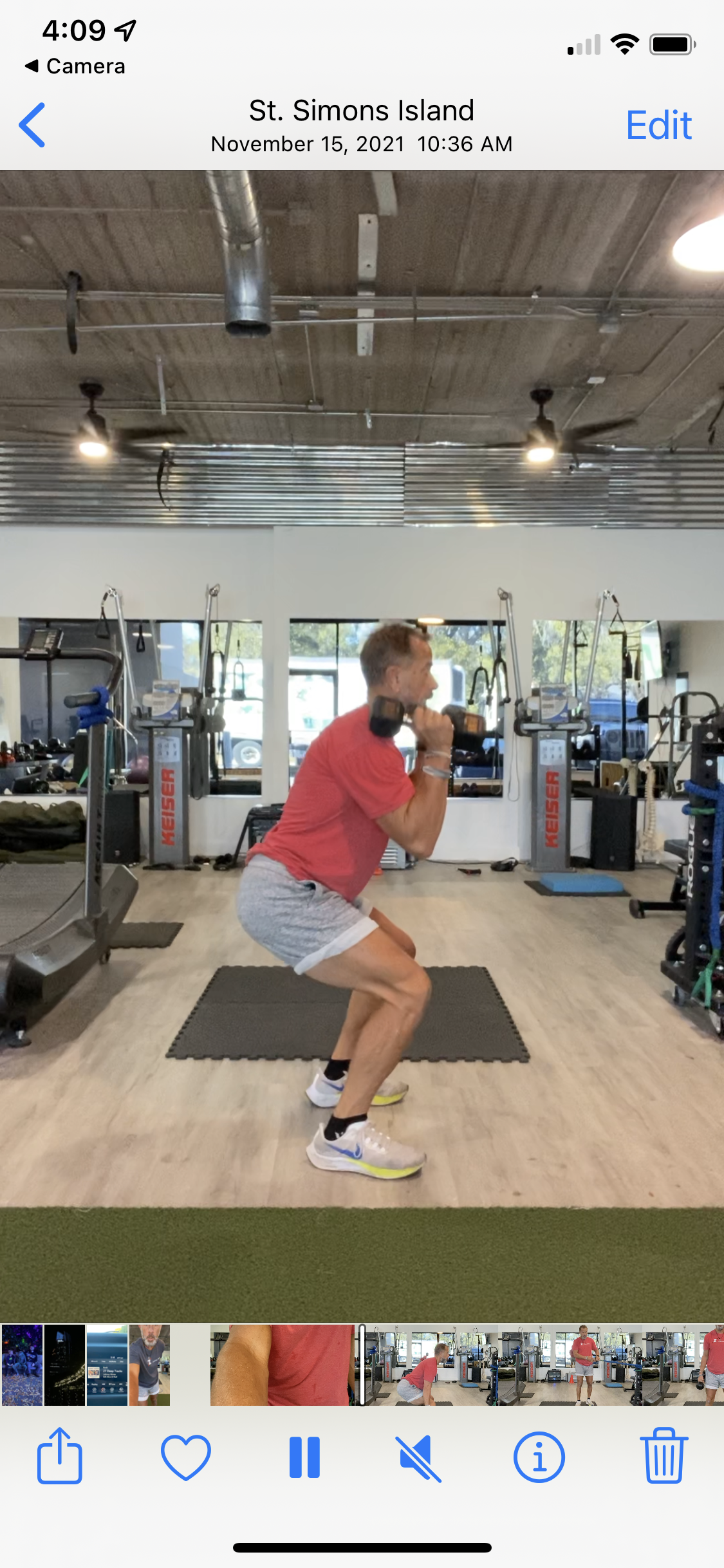 #1 Squat w/S Arm pull x10 #2 Stability ball S Arm Push x10 #3 Forward Ball Roll