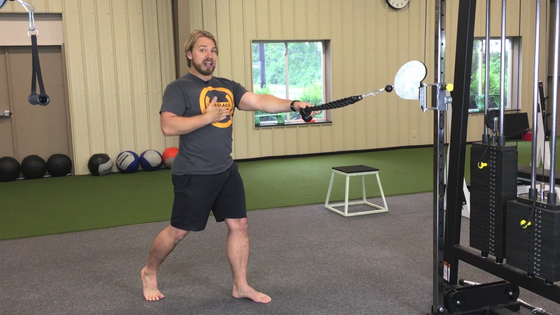 Split Stance Cable Row