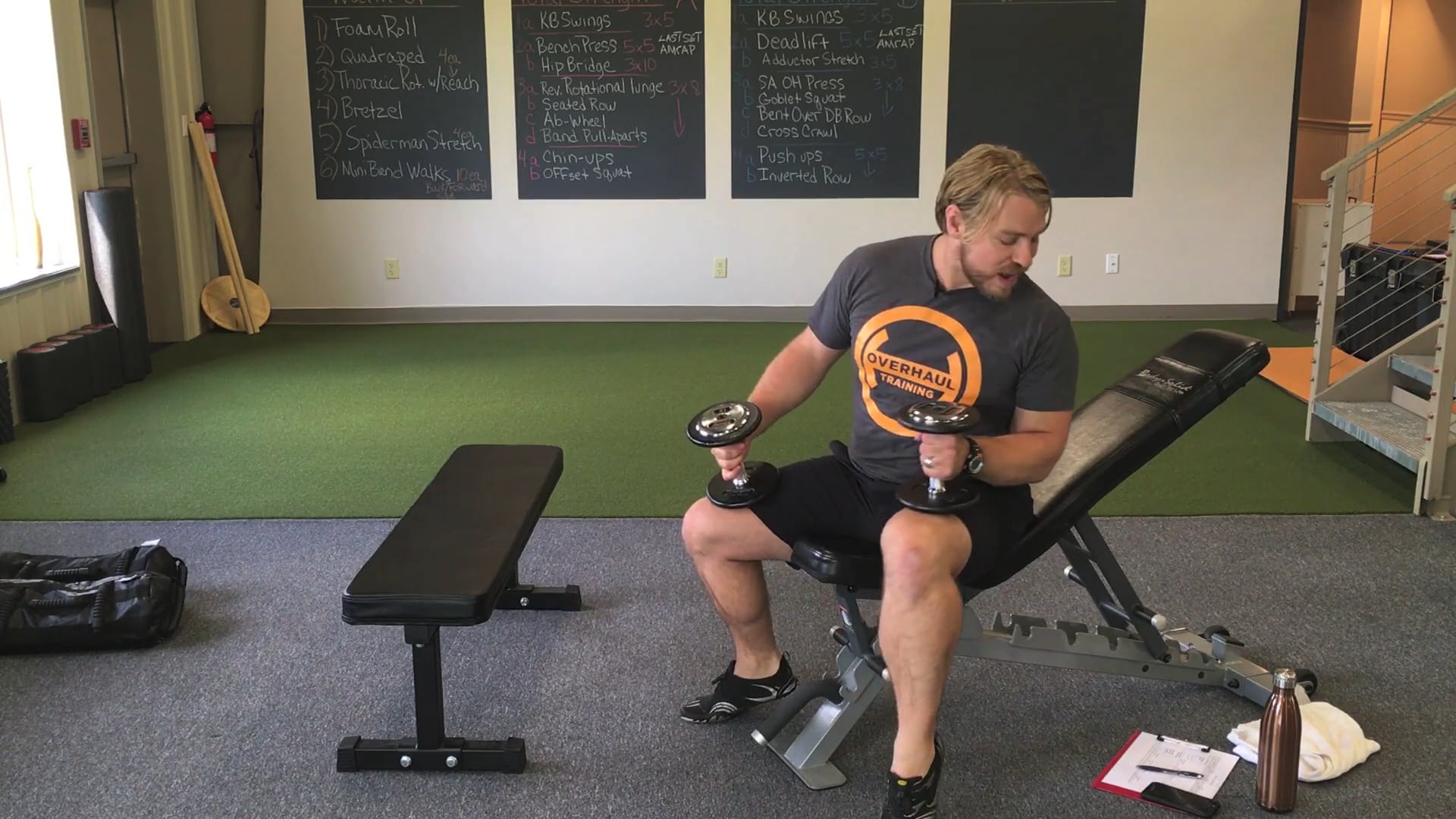 Incline Dumbbell Flyes & Hamstring Curls