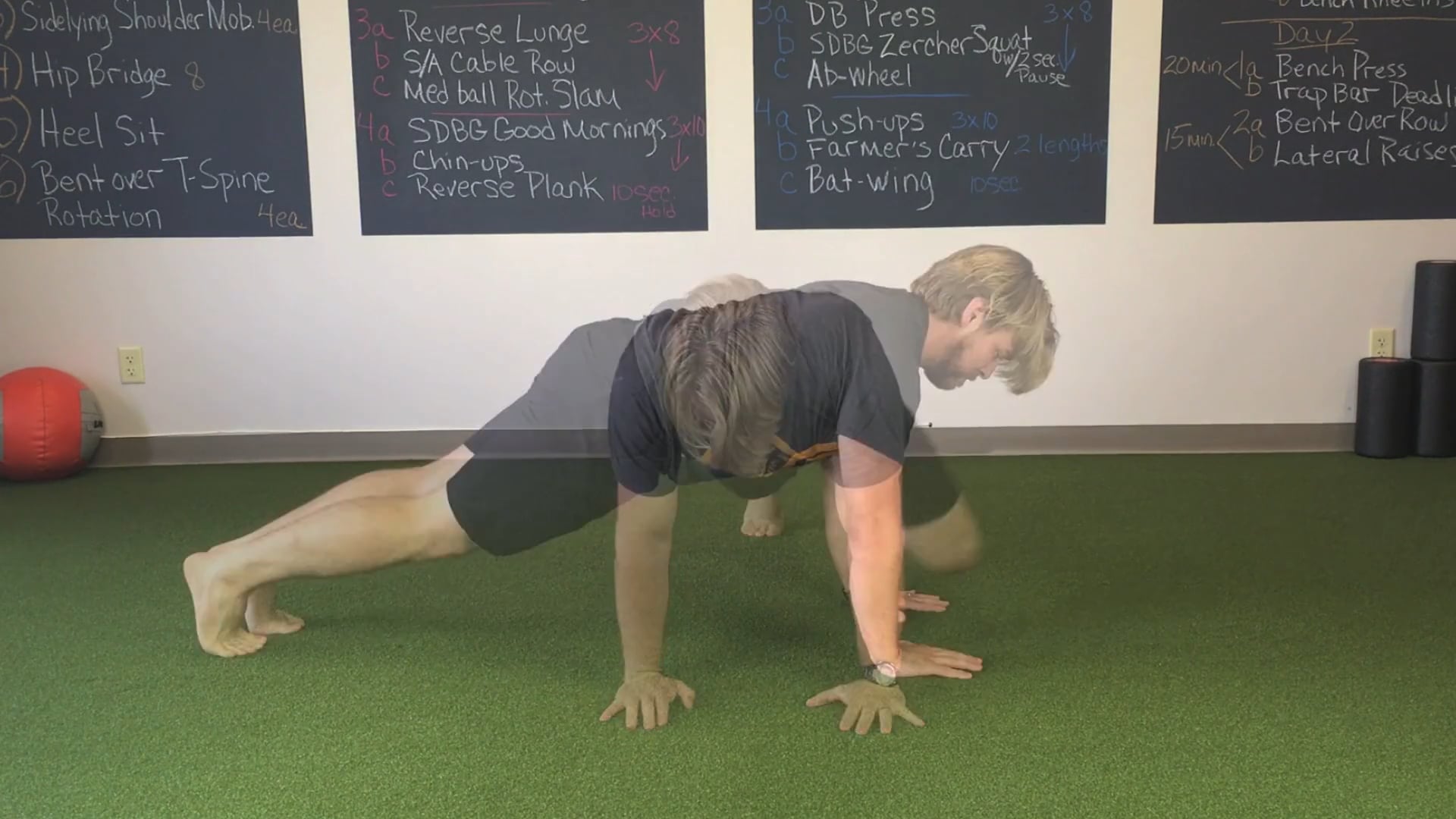 Spiderman Stretch with Overhead Reach