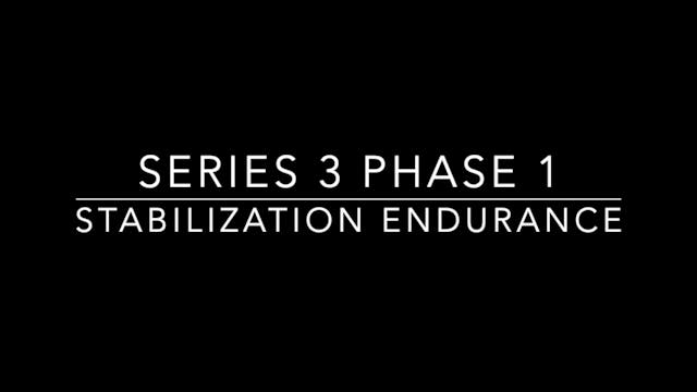 3a. Phase 1 Stabilization Endurance