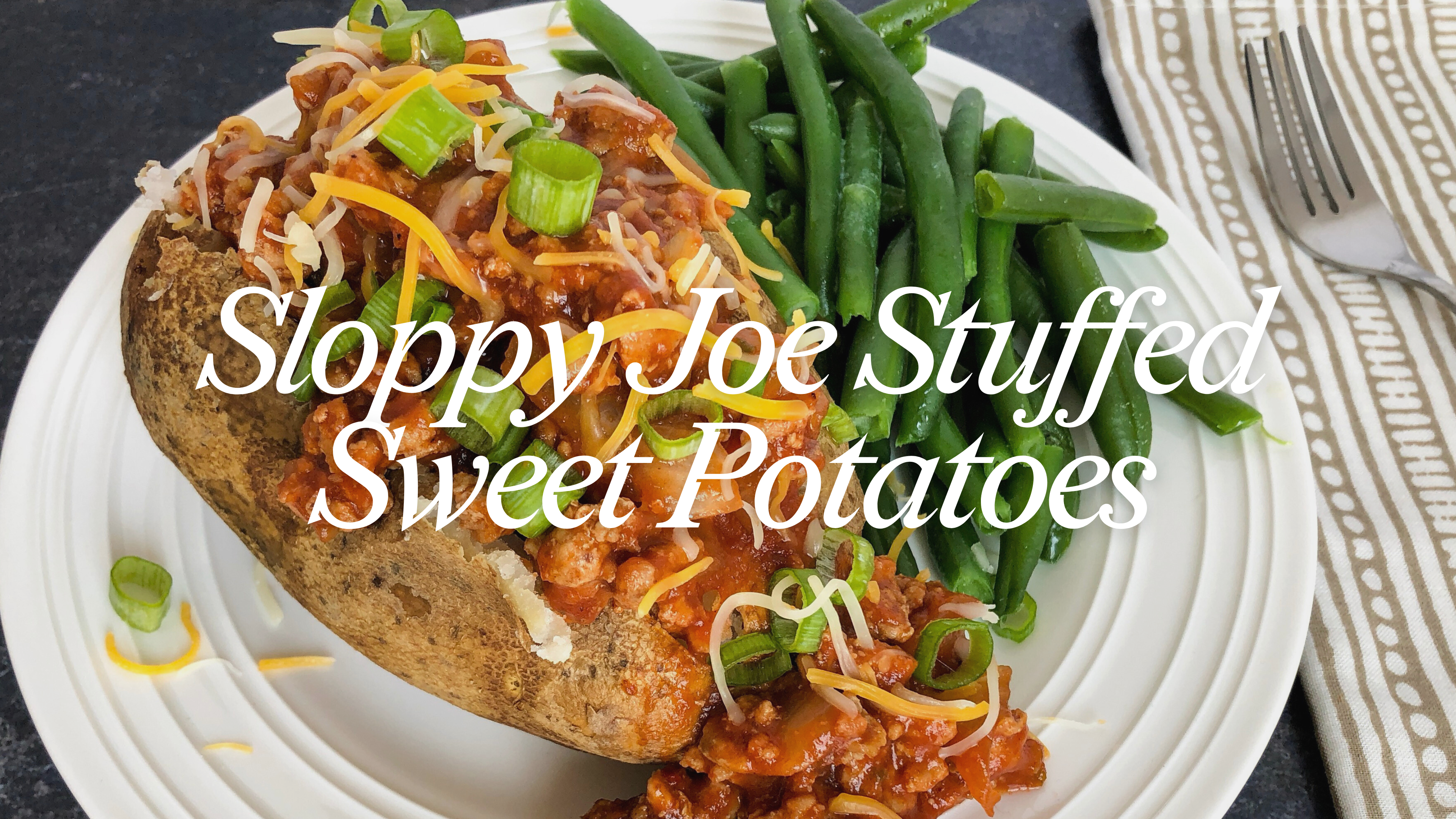 Sloppy Joe Stuffed Sweet Potatoes