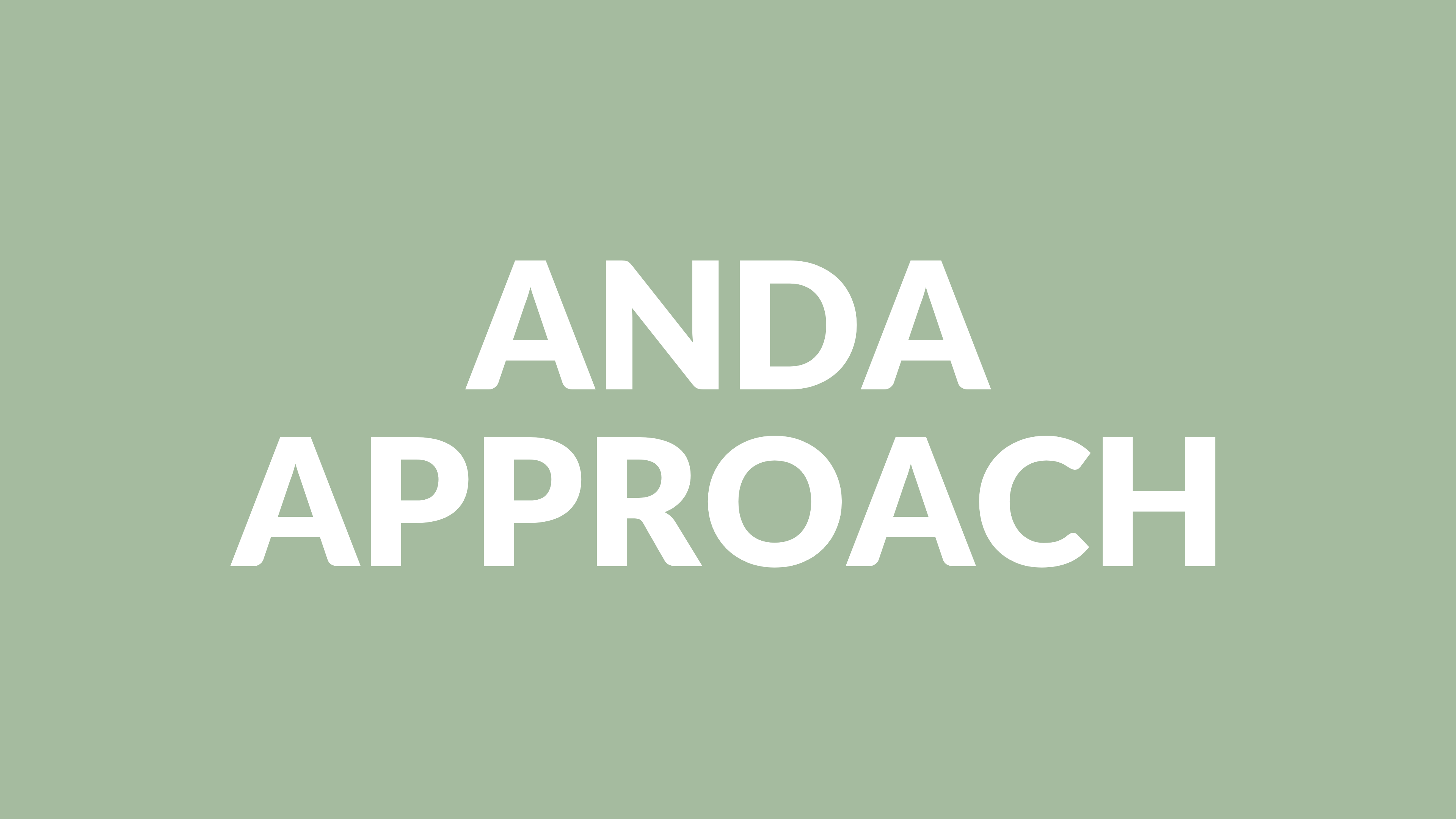 ANDA APPROACH