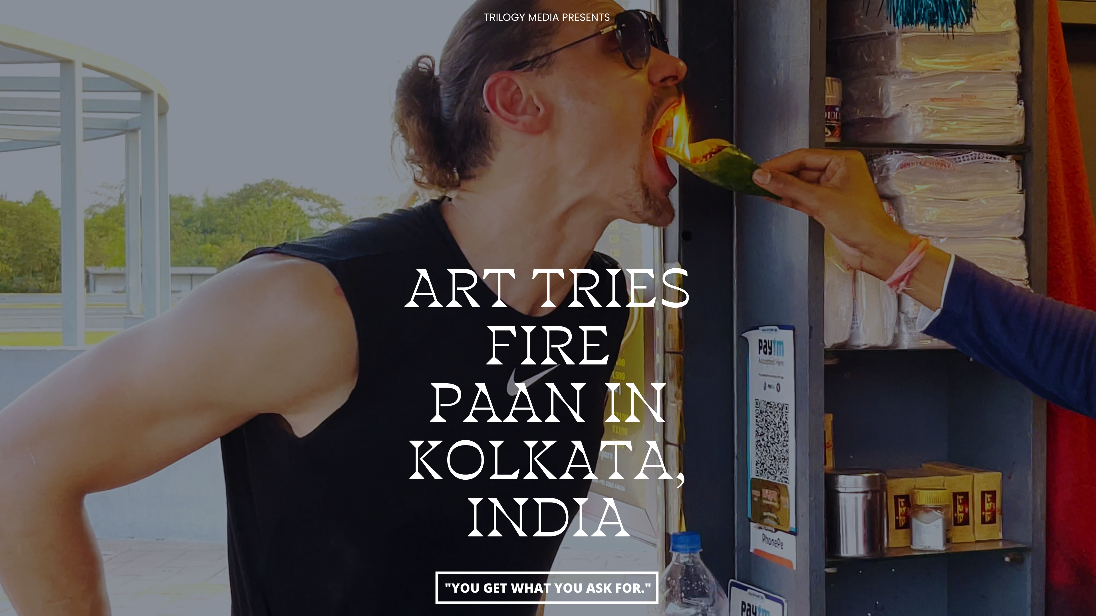 Art Tries Fire Paan in Kolkata, India