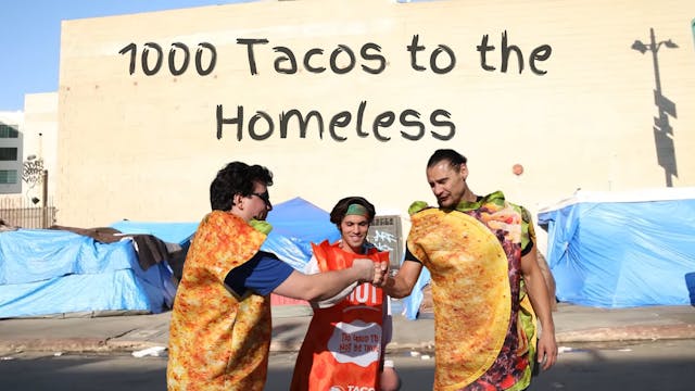 Giving 1000+ Tacos to Homeless on Ski...