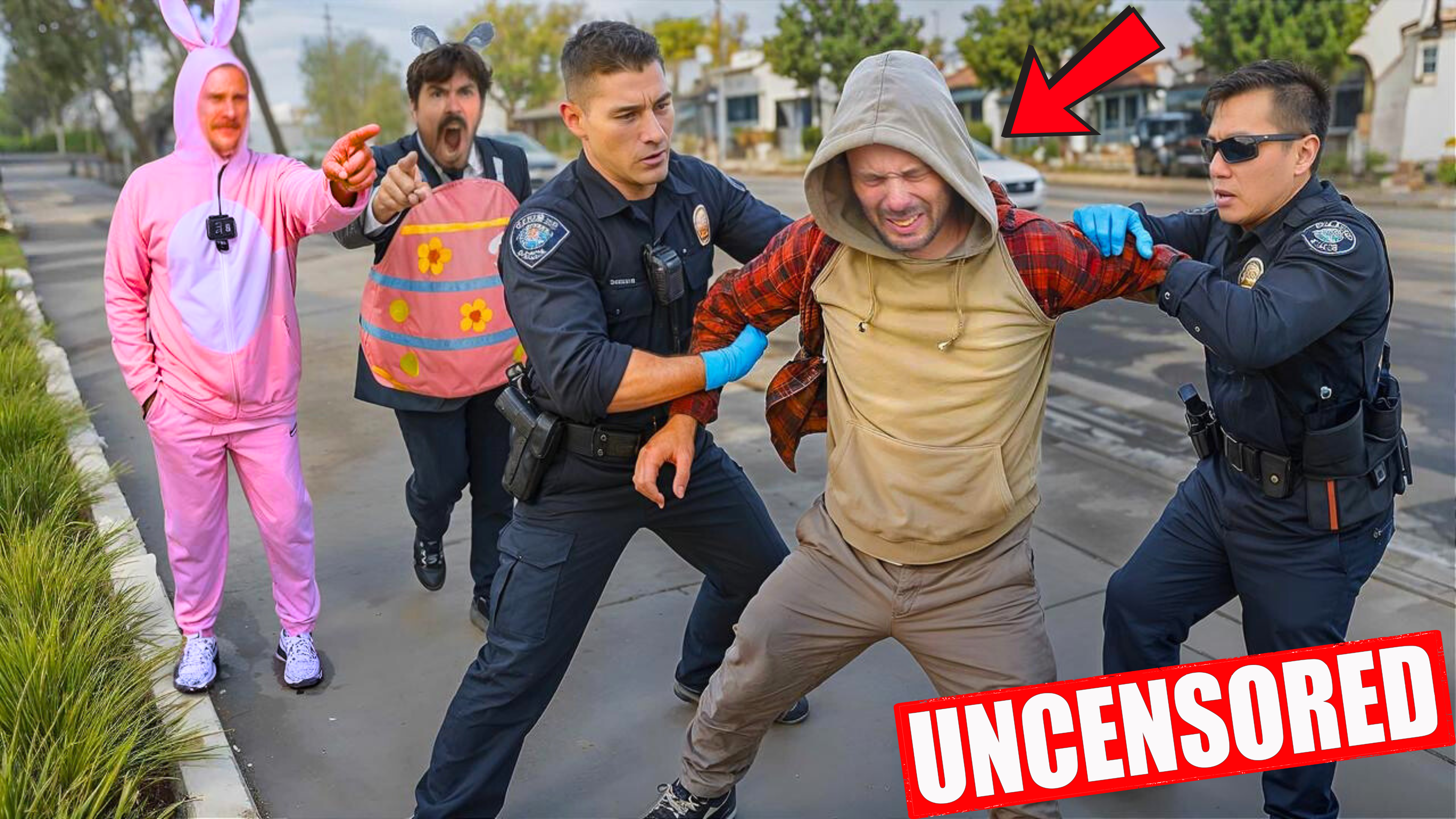 Homeless Pred Brings Drugs to Meet 14-Year-Old - Gets ARRESTED by Easter Bunny!