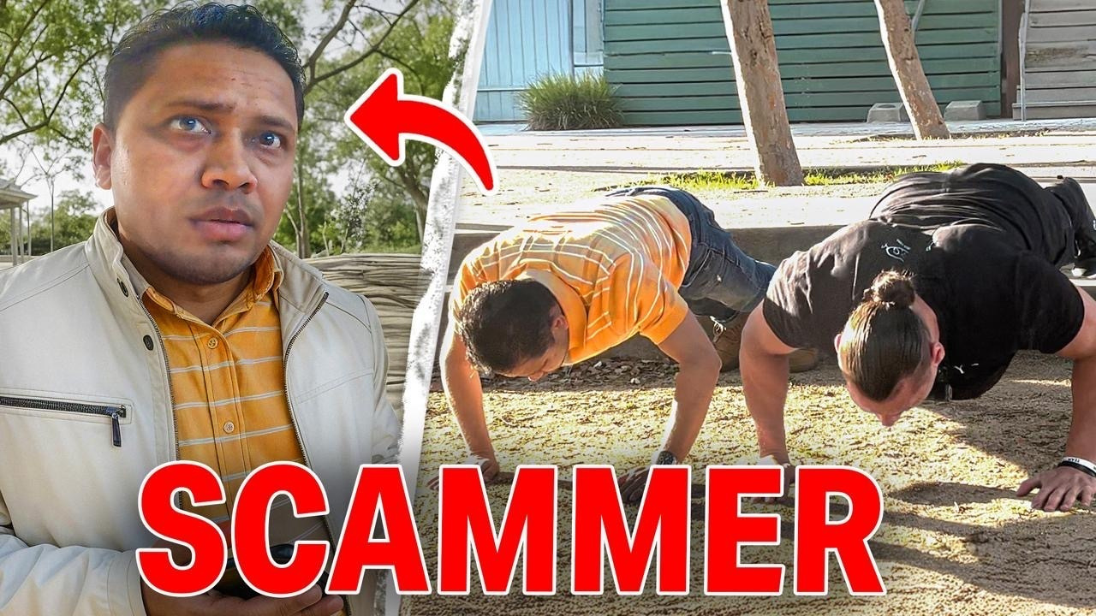 Scammer Caught and Humiliated with Push-Ups!