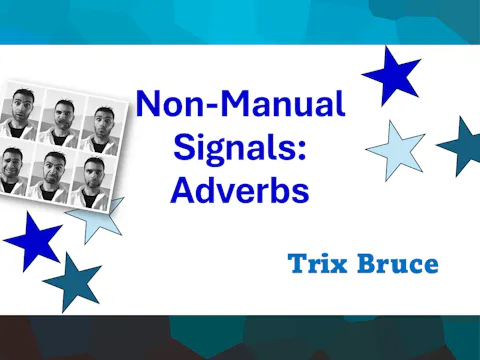 Non-Manual Signals: Adverbs