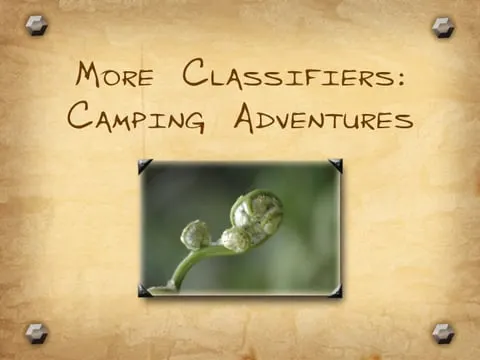 More Classifiers: Camping Adventures