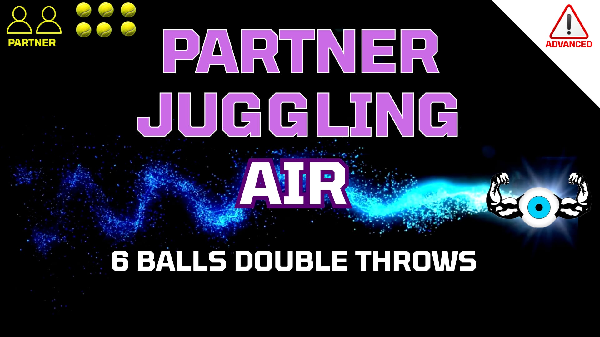 Partner Juggling Air 6 Balls Double Throws