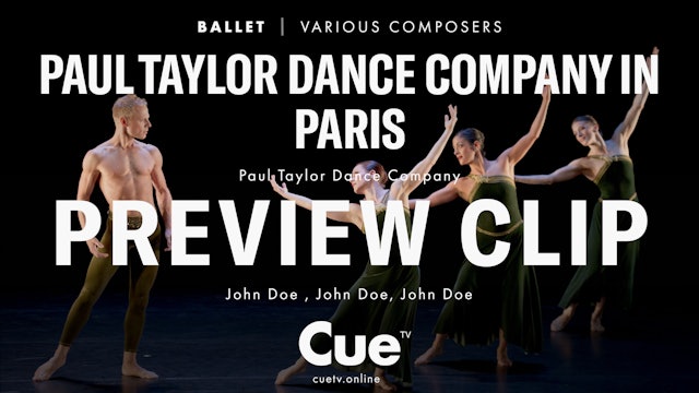 Paul Taylor Dance Company in Paris - Preview clip