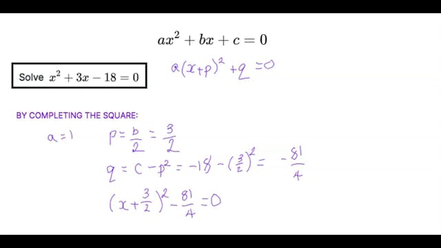 3.3 B3_  Algebra - Solving quadratic ...