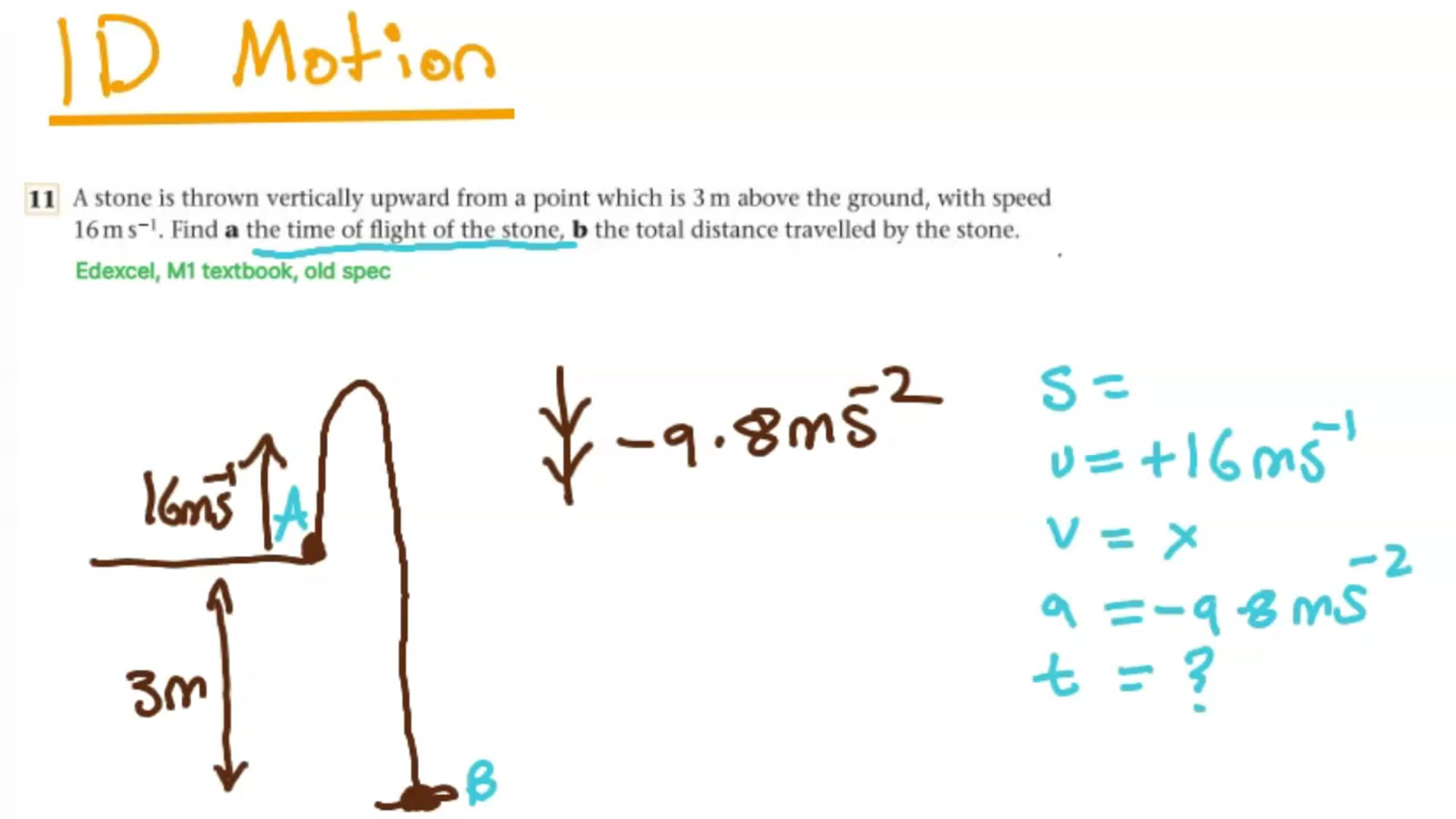 3.18_ 5 Kinematics - Motion under gravity