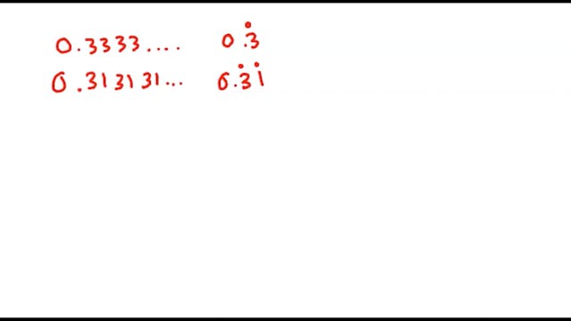 N10 Recurring decimals