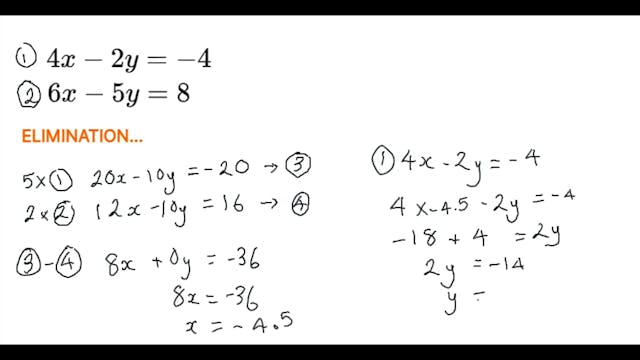 3.3 B4_ Algebra - Simultaneous Equations