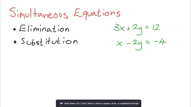 3.2.3 A19 - Simultaneous Equations