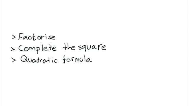 3.2.3 A18 - Quadratic Equations