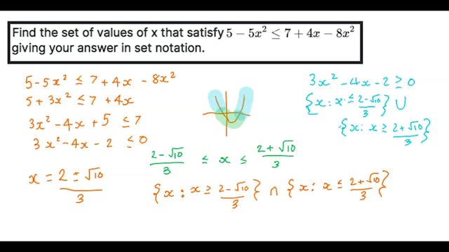 3.3 B5_ Algebra - Quadratic Inequalities