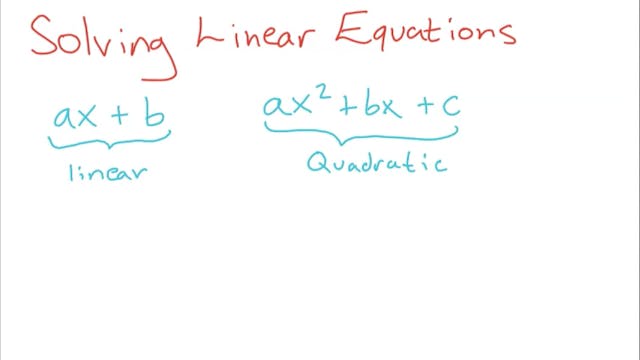3.2.3 A17 - Solving Linear Equations