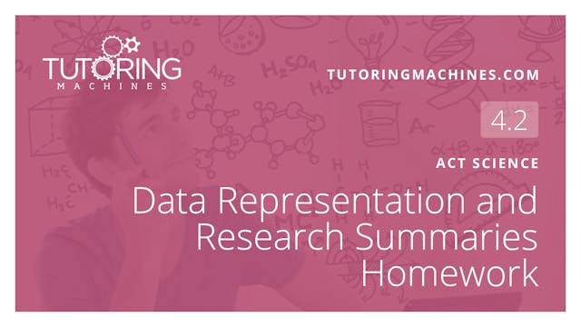 4.2 ACT Science – Data Representation and Research Summaries Homework