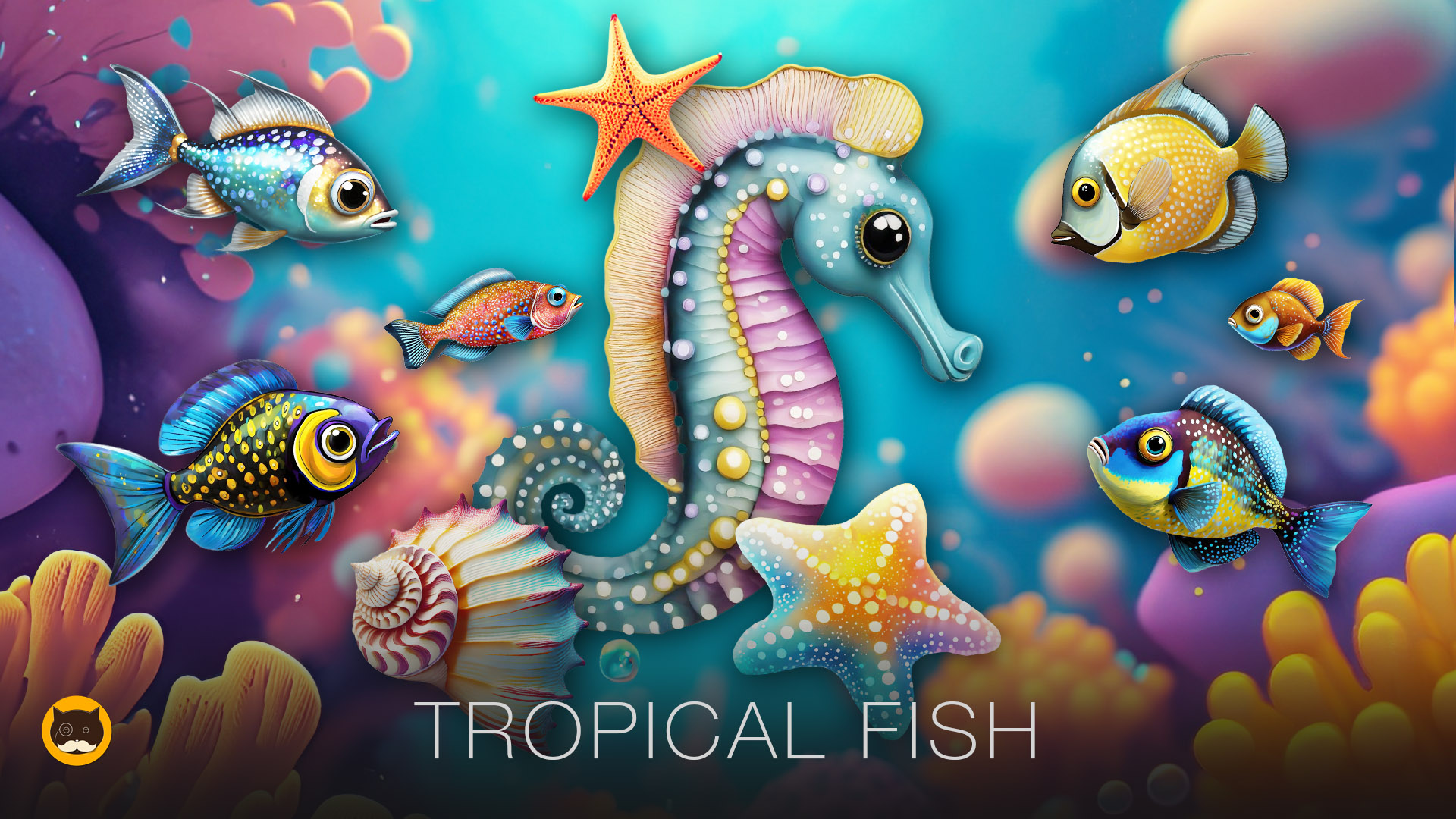 CAT GAMES - Tropical Coral Reef Fish. Videos for Cats | CAT TV