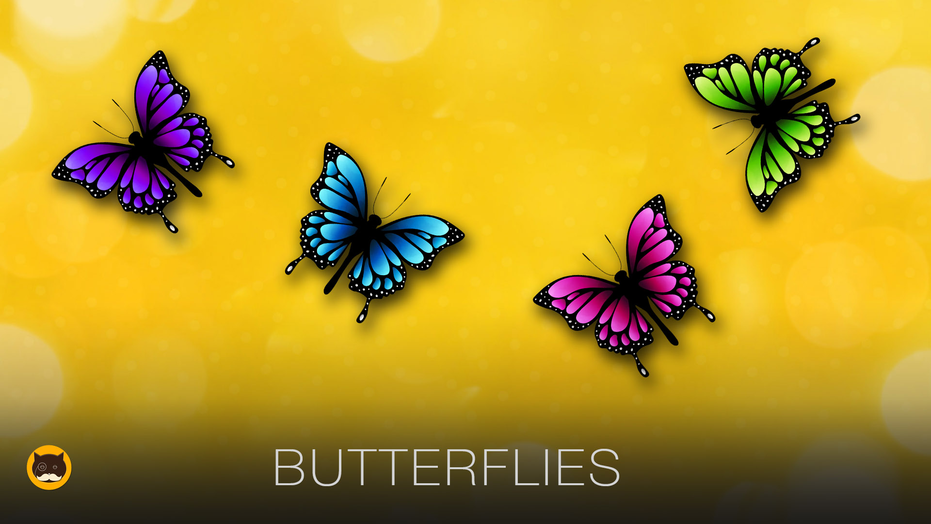 Movie for Cats - Butterflies. Cat Games