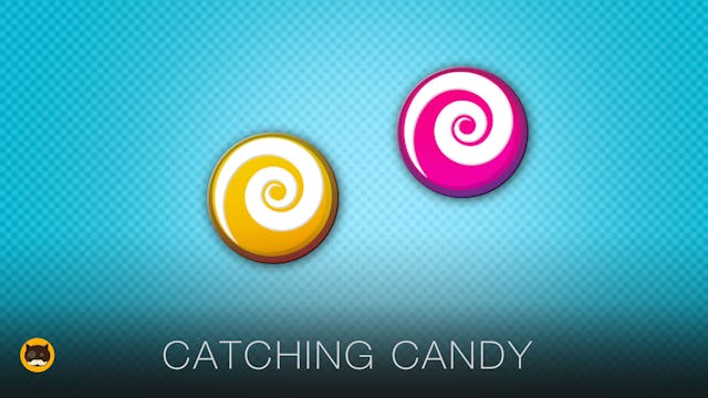 Cat Games on Screen - Catching Candy
