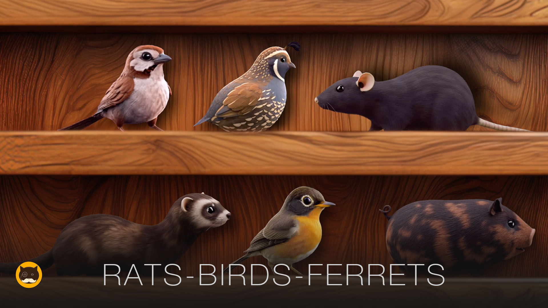 CAT GAMES - Rats, Birds, Guinea Pigs, Ferrets, Mice, Pigs - CAT TV