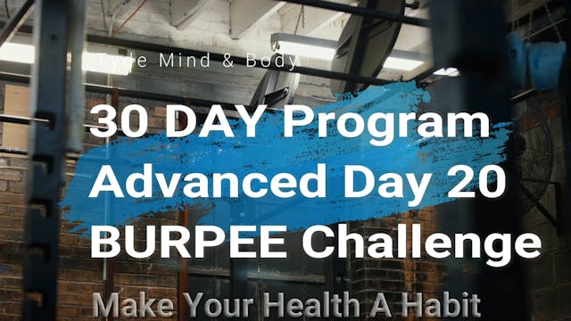 Day 20 & Day 30 Burpee Challenge