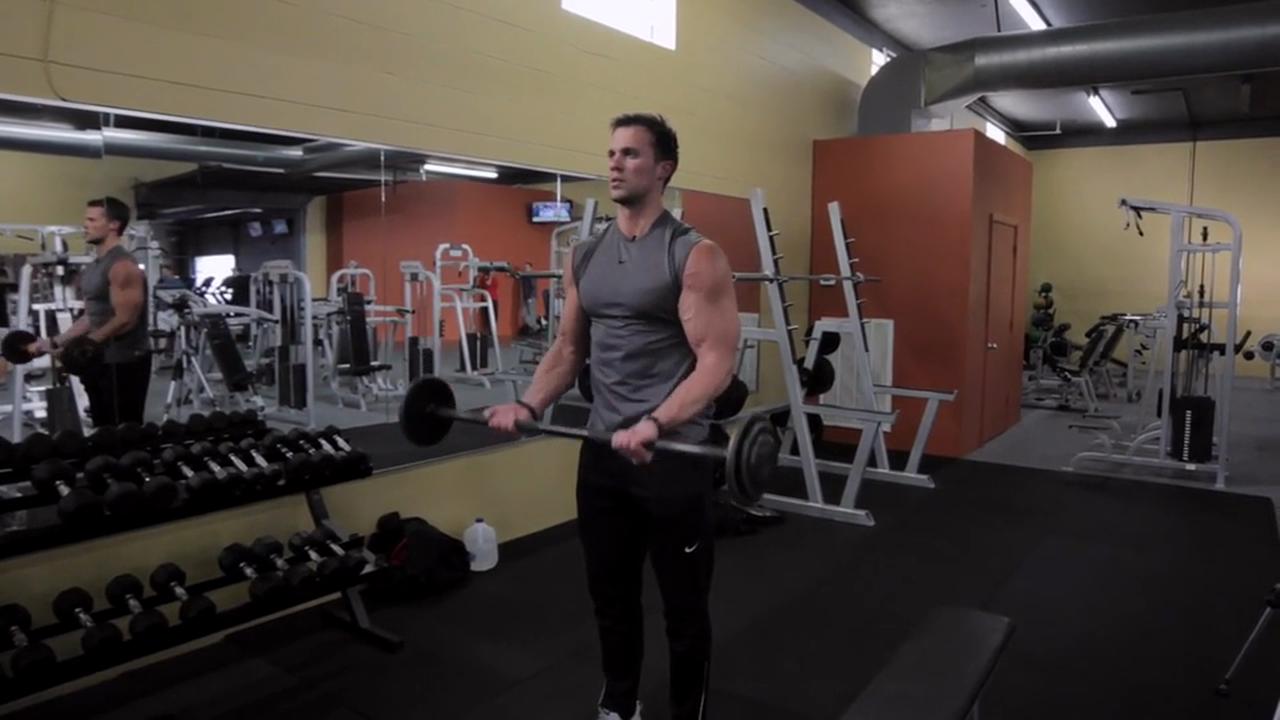 Standing Straight Bar Curl