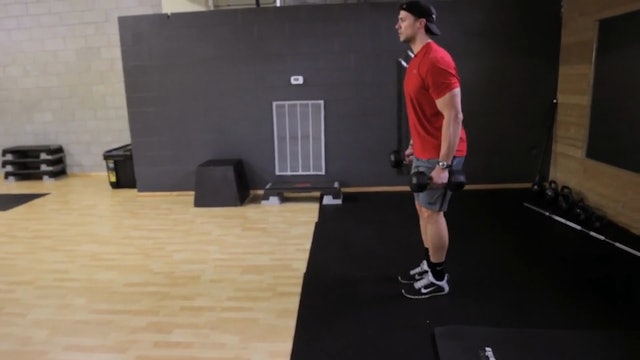 Stationary DB Reverse Lunge