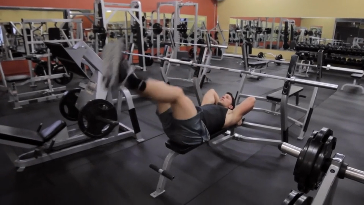 Lying Leg Raise On Bench