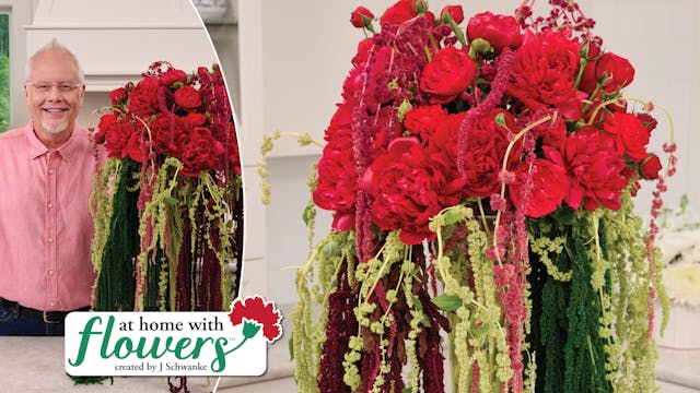 Hanging Amaranthus Trumpet Arrangment!