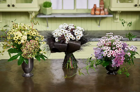 Yin Yang Chrysanthemum Hand tied Bouquet