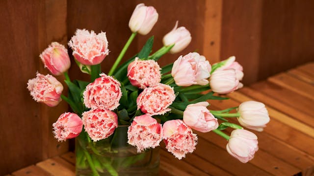 Pretty- Tulip Bunches in a Vase