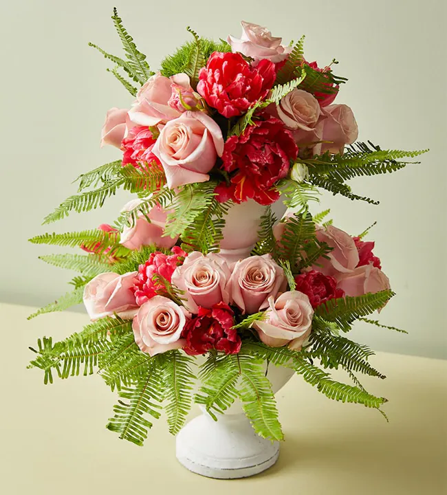 Stacked Rose Centerpiece- featuring Mother of Pearl Roses - Season 25 ...