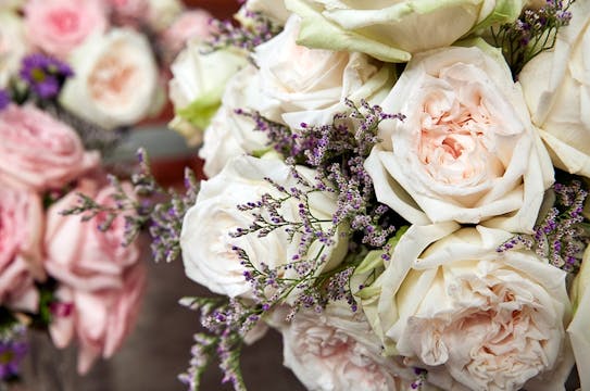 O’Hara Roses in White and Pink- Bouqu...