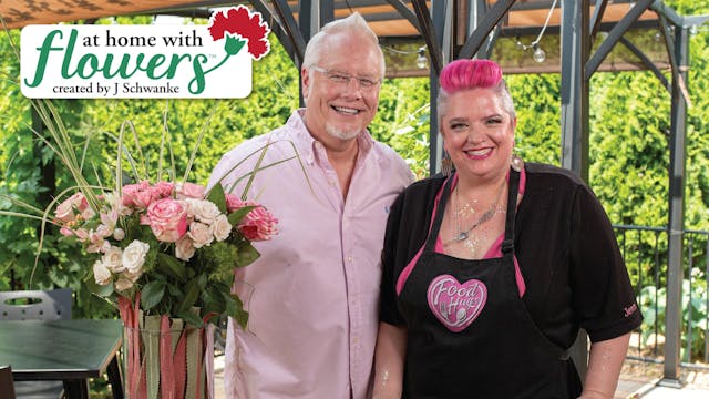 Pink Flowers with Chef Jenna at Amoré!