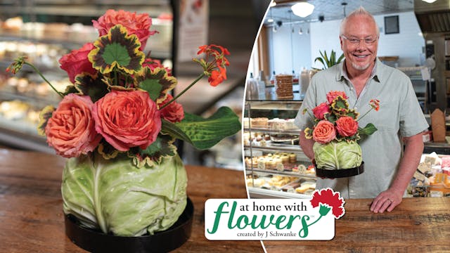 Arranging Flowers in a Cabbage!