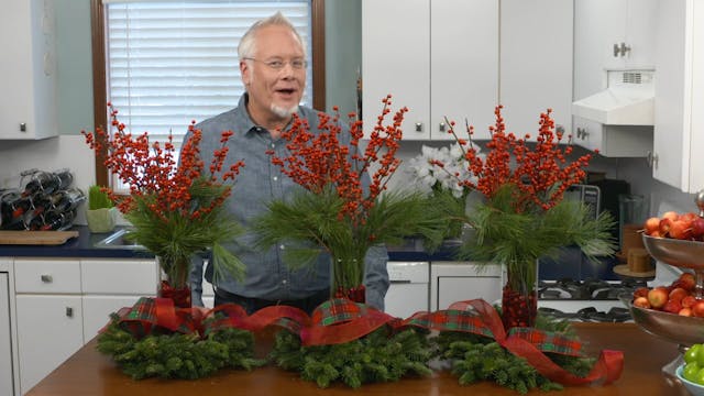 Christmas Berry Centerpiece Trio