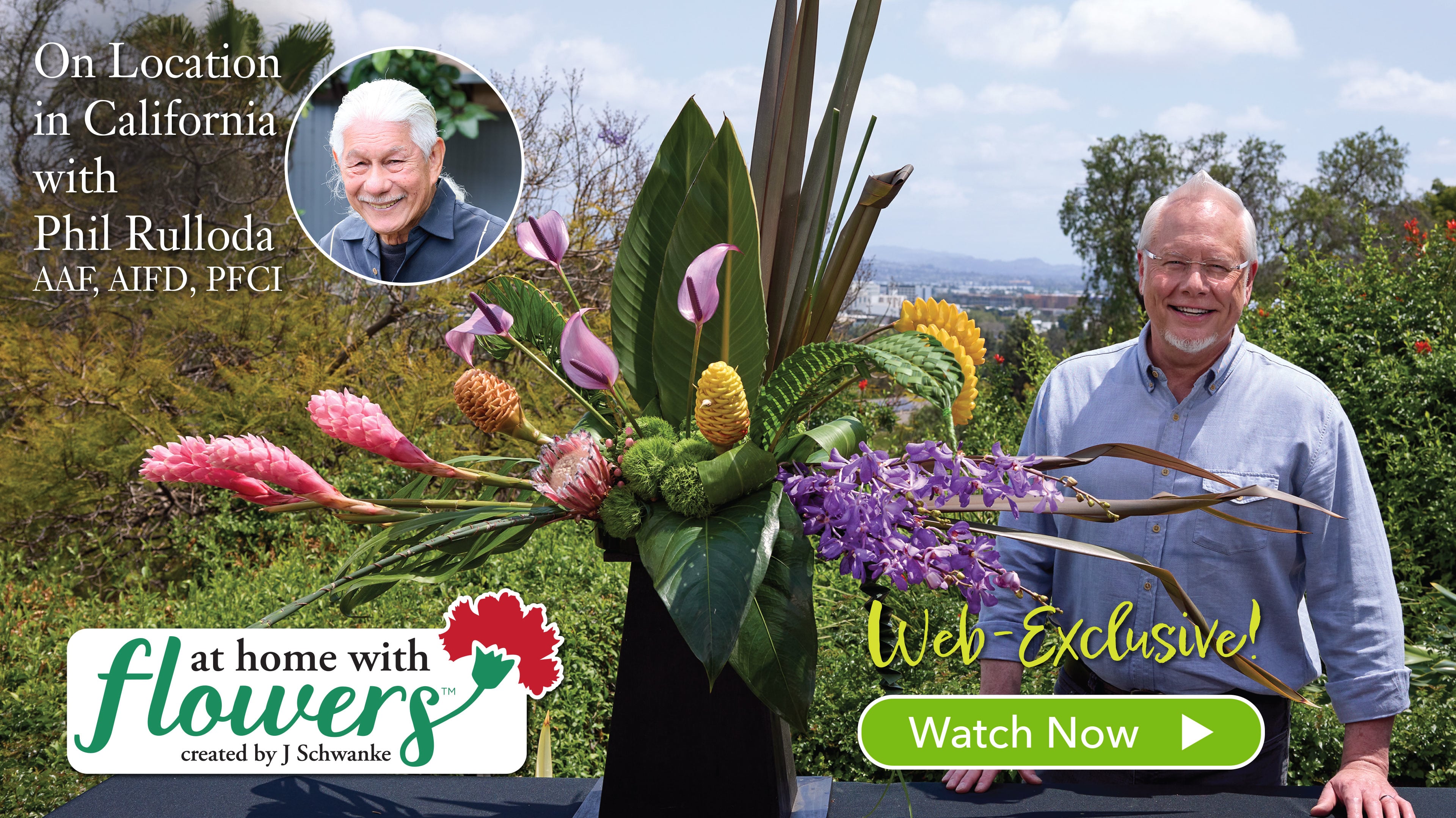 Arranging Flowers at Phil Rulloda's Home!