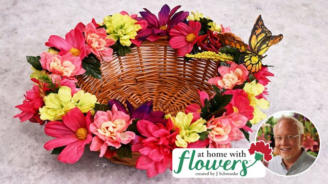 Perimeter Basket with Faux Flowers!