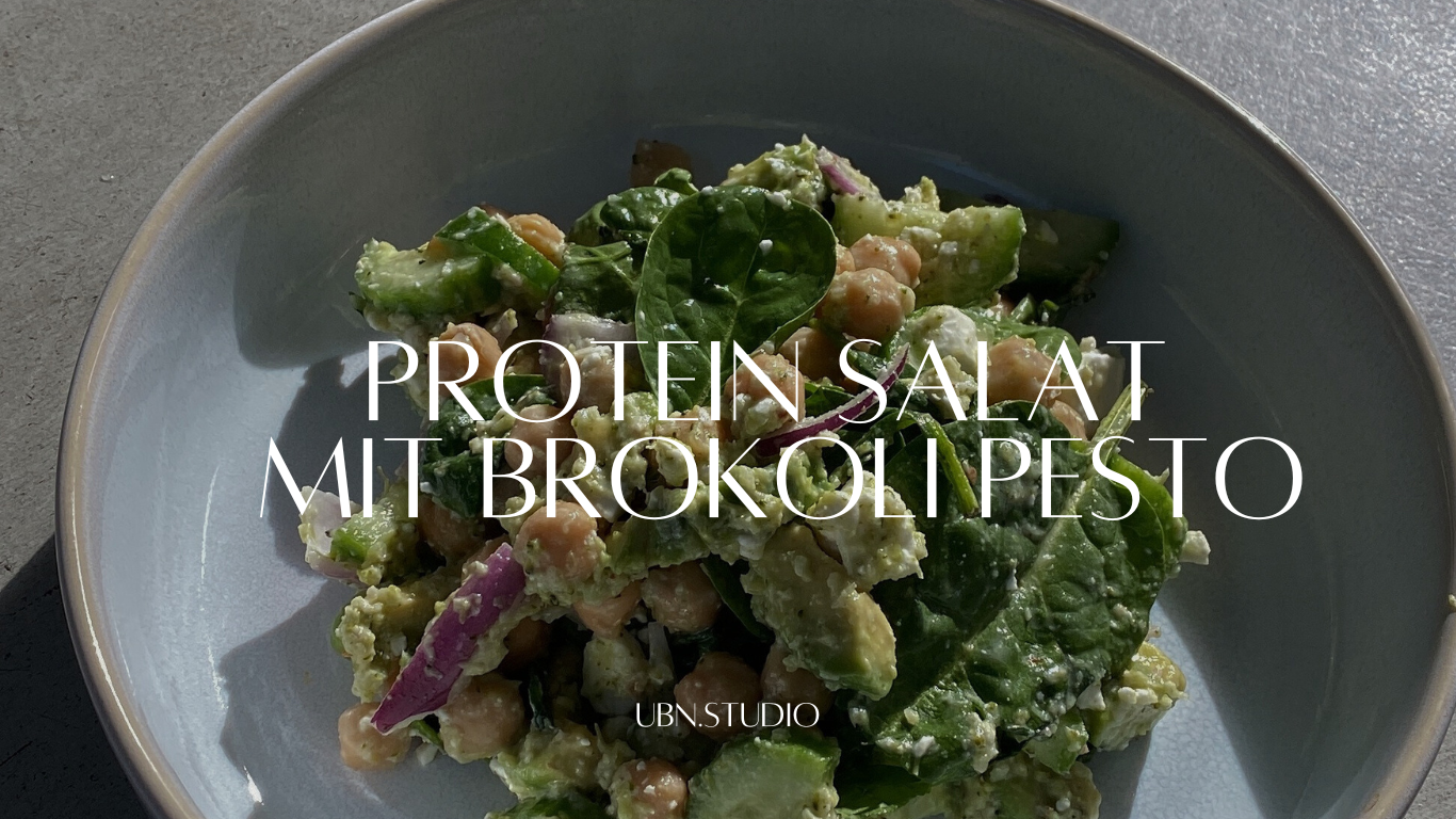 Protein Salat mit Brokkolie Pesto