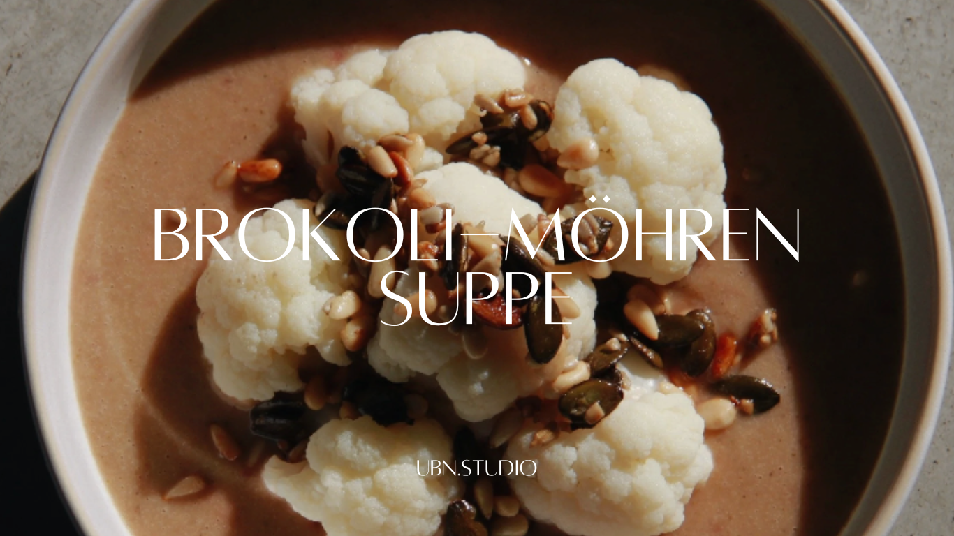 Brokoli Möhren Suppe mit Bluhmenkohlrößchen