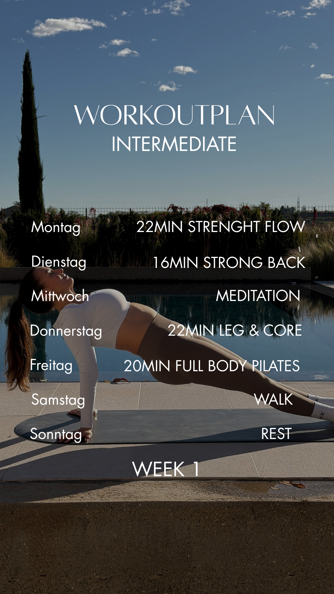 Workoutplan Intermediate Week 1