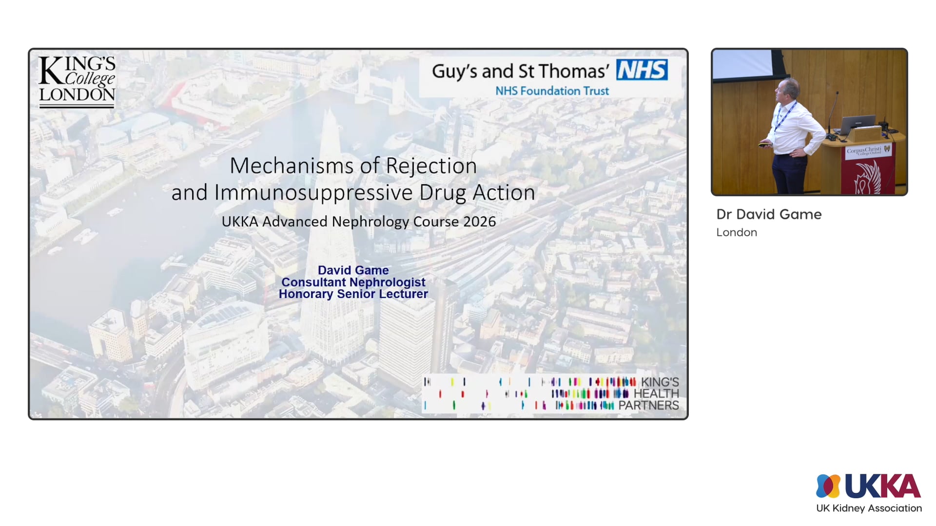 Mechanisms of rejection and immunosuppressive drug action - David Game
