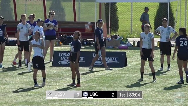 UCSD vs. UBC | Women's Prequarterfina...