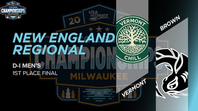 Vermont vs. Brown | Men's 1st Place Final