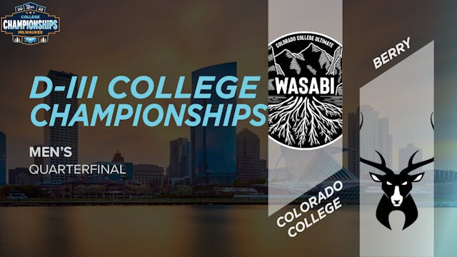 Colorado College vs. Berry | Men's Quarterfinal