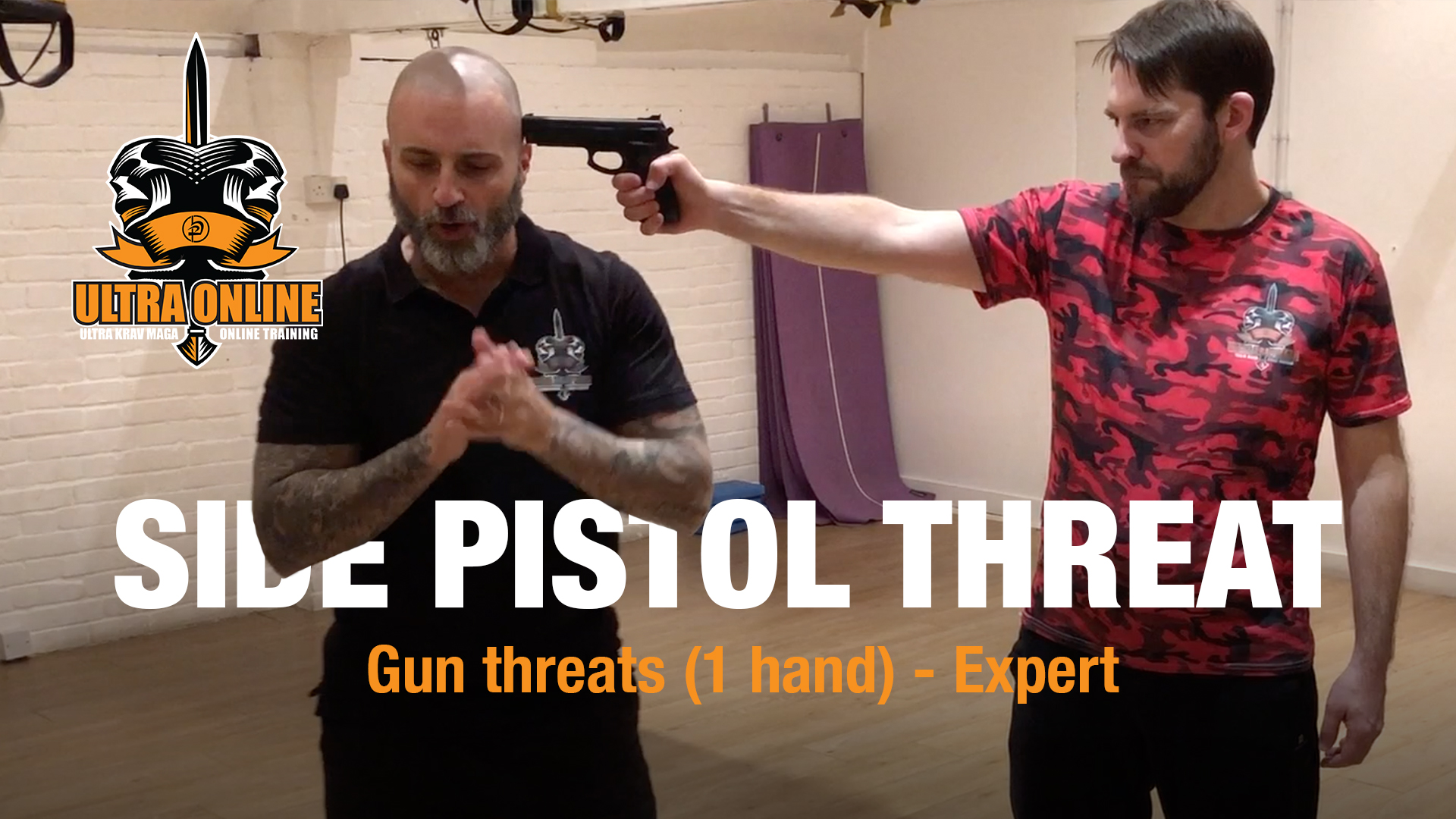 Side pistol threat high